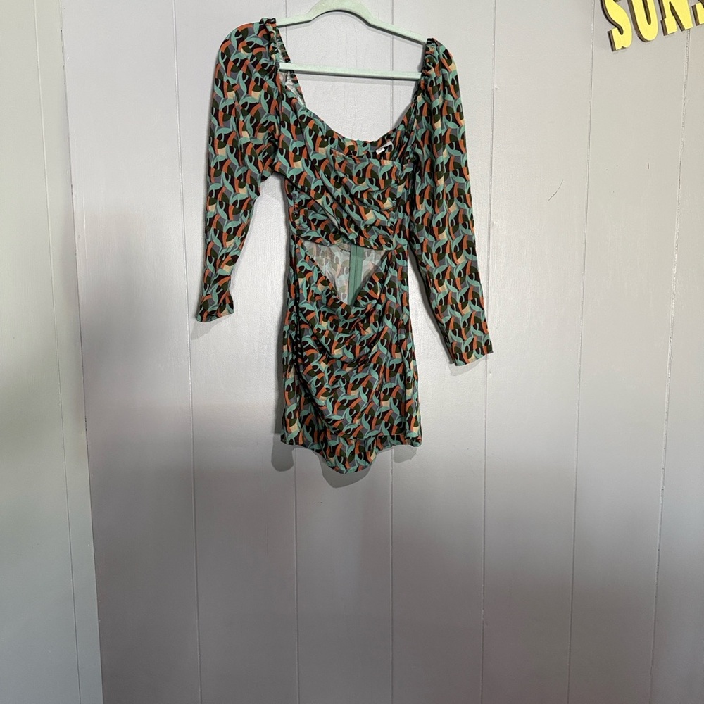 Topshop Multicolor Abstract Dress